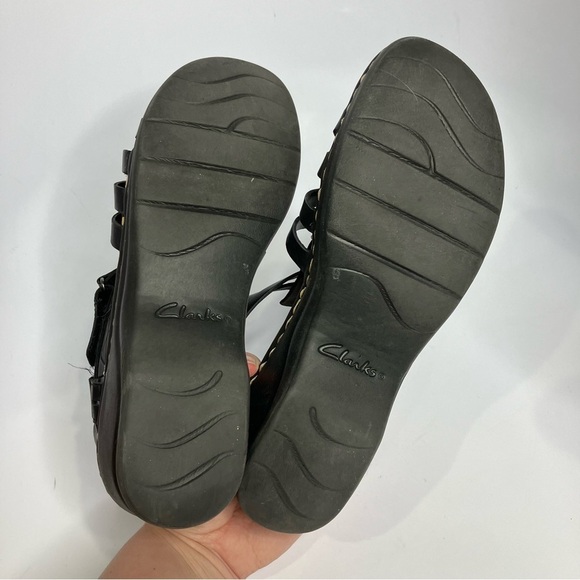Collection by Clarks Lexi bridge sandals black leather women’s size 10 boho - Picture 8 of 8